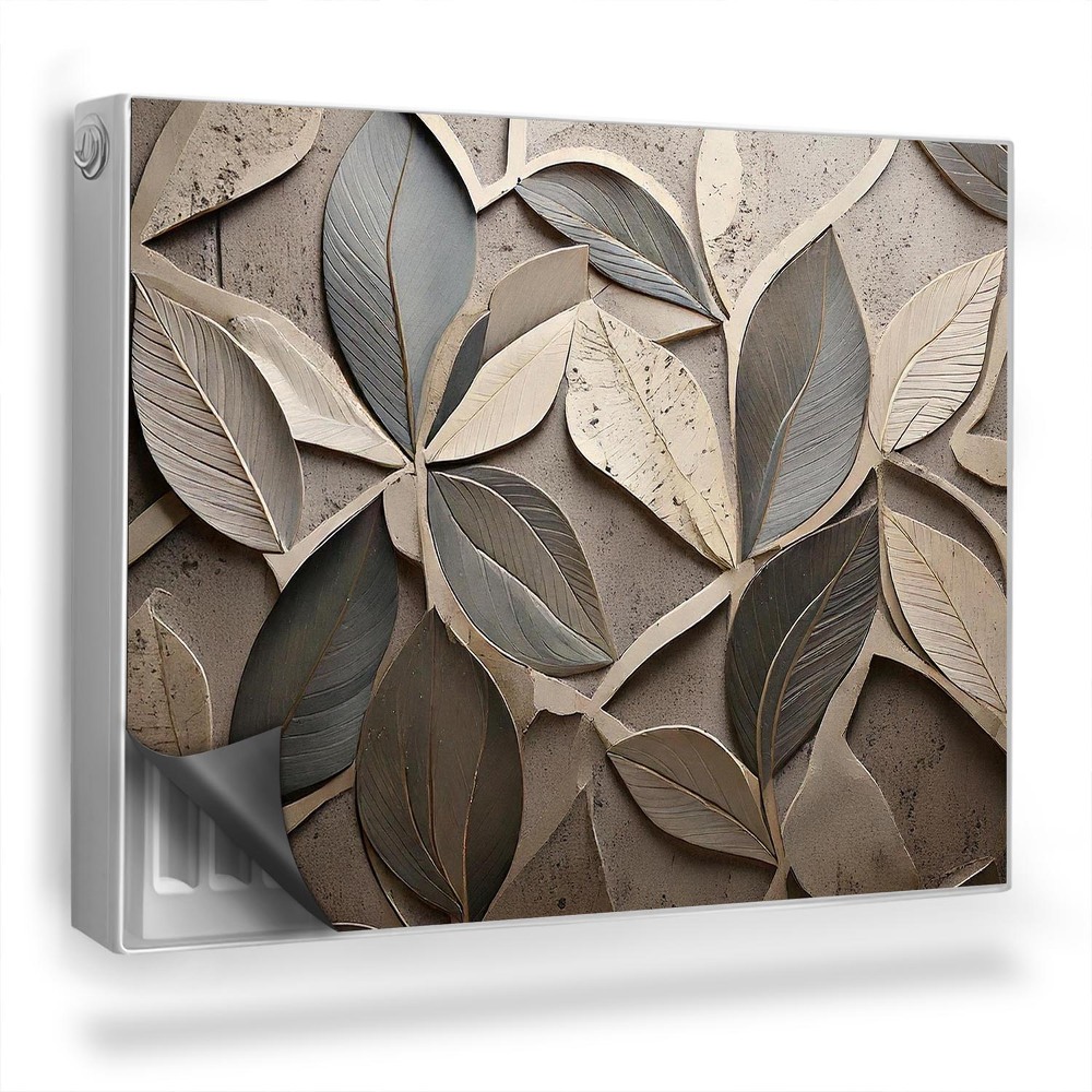 Dekorativní magnet na radiátor Vyřezávané listy rostlinné kompozice kov