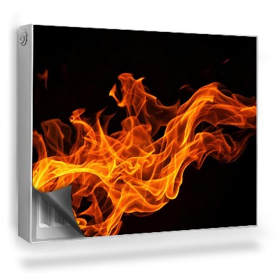Magnet na radiátor Krásné ohnivé plameny na černém pozadí