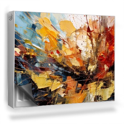 Magnet na radiátor Dynamická kompozice abstraktní malby