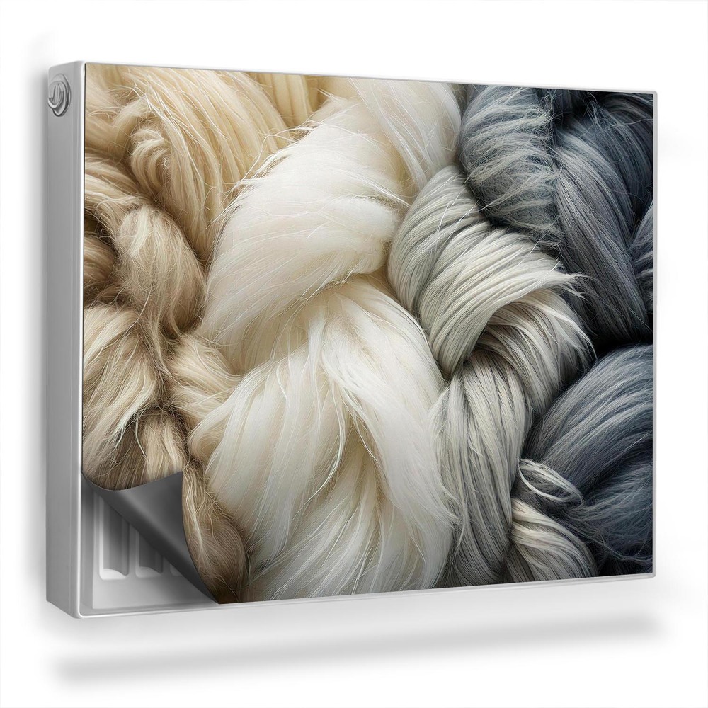 Magnetický kryt na radiátor Pastelové vlněné vlákno textura materiál