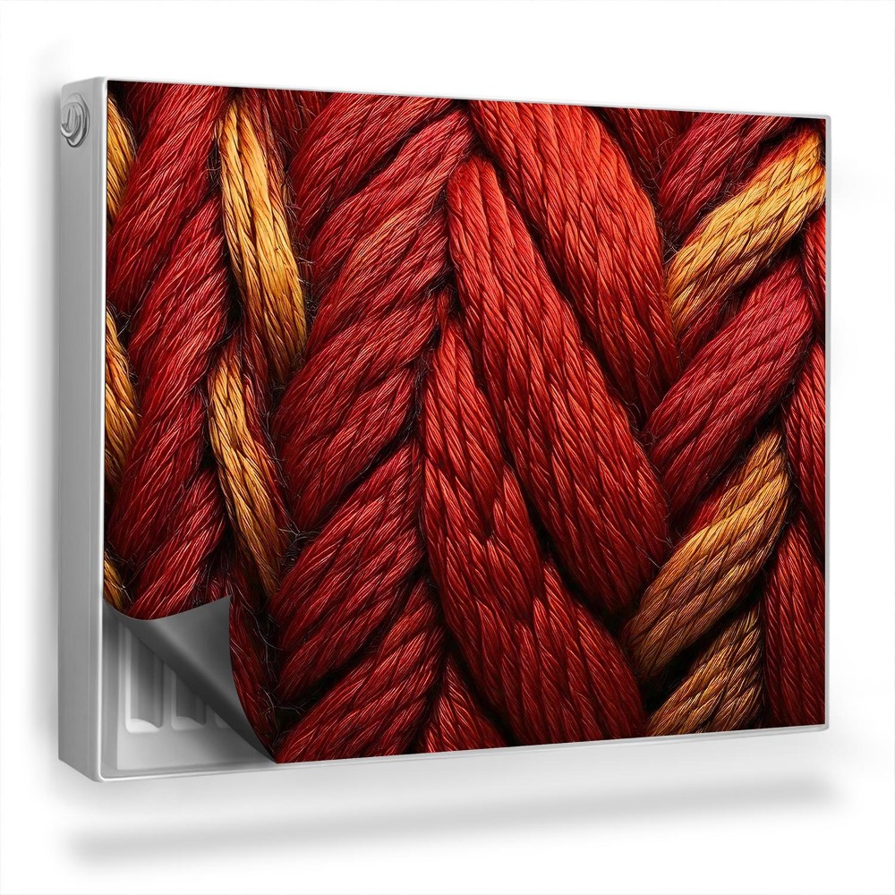 Magnetický kryt na radiátor Textura svetru s hustou vlněnou vazbou