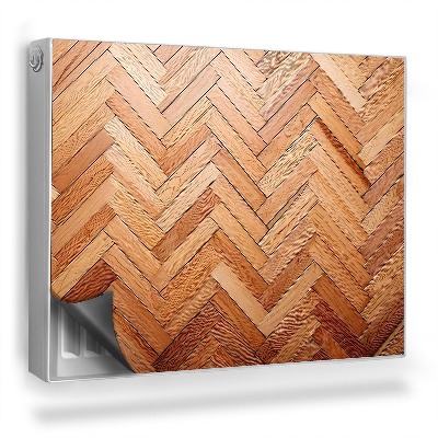 Magnet na radiátor Rybí kostní vzor ze světlých dřevěných prken