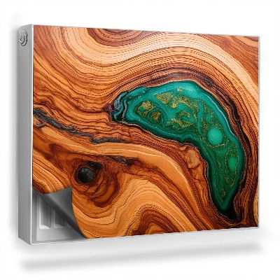 Magnet na radiátor Dřevo s výraznou texturou, tyrkysová pryskyřice