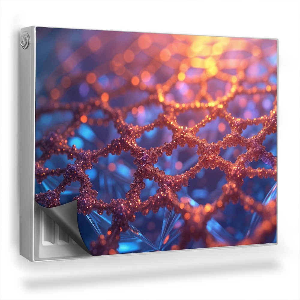 Dekorativní magnet na radiátor Prolamovaná biologická struktura z krystalů