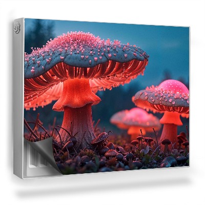 Dekorativní magnet na radiátor Barevné svítící houby fantasy svět