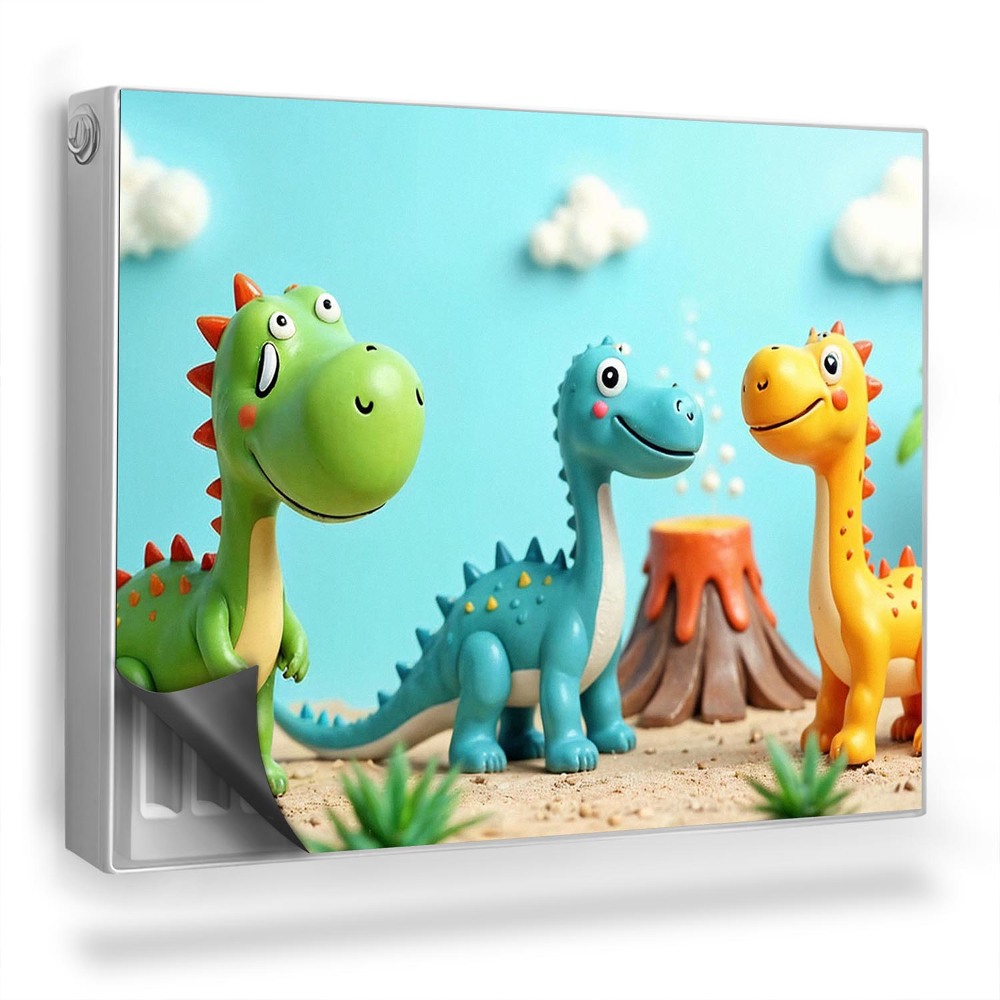 Magnet na radiátor Roztomilý dinosaurus 3D ilustrace pro děti