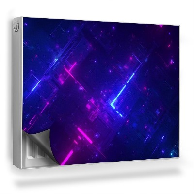 Magnetický kryt na radiátor Abstraktní neonová světla v mlze