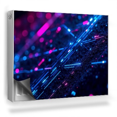 Magnetický kryt na radiátor Neonová světla moderní 3D abstrakce