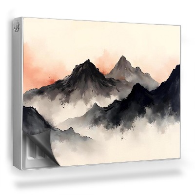 Magnetický kryt na radiátor Krajinné malované kameny v japonském stylu