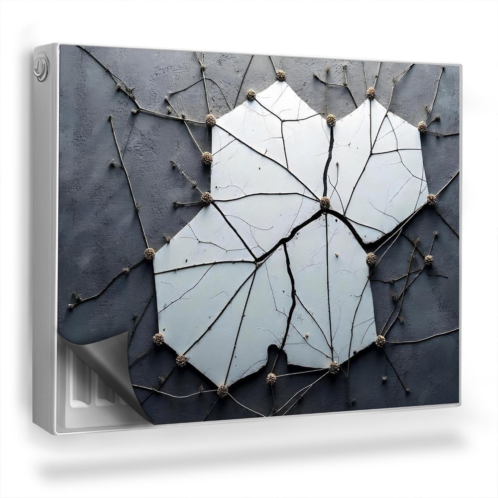 Magnetický kryt na radiátor Kámen řezaný tenkými větvemi