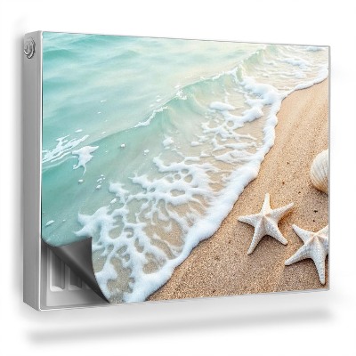 Dekorativní magnet na radiátor Mořské vlny a hvězdice na pláži