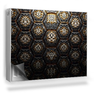 Magnet na radiátor Šestihranné dlaždice, kontrastní mozaika