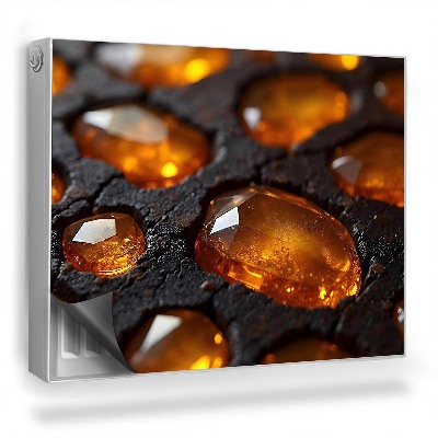 Magnet na radiátor Diamanty vsazené do lávy, kontrast