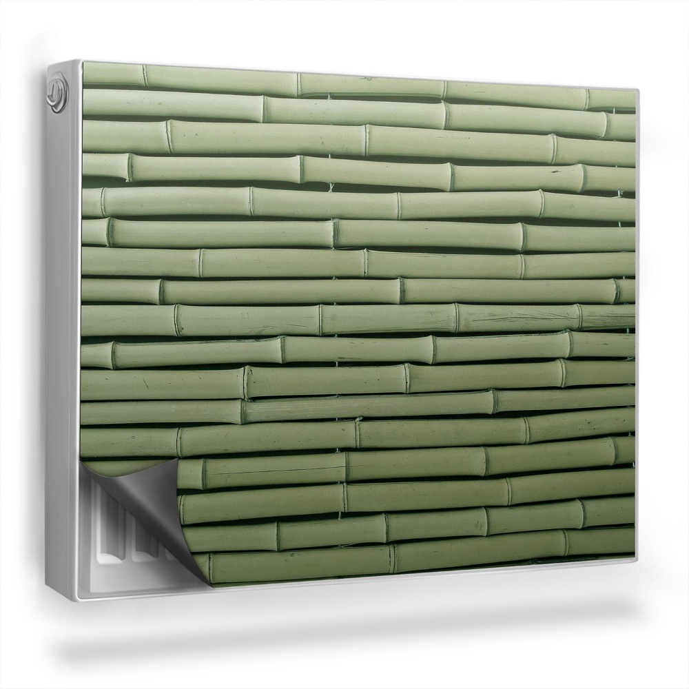 Dekorativní magnet na radiátor Bambusové stonky horizontální, tlumeně zelené