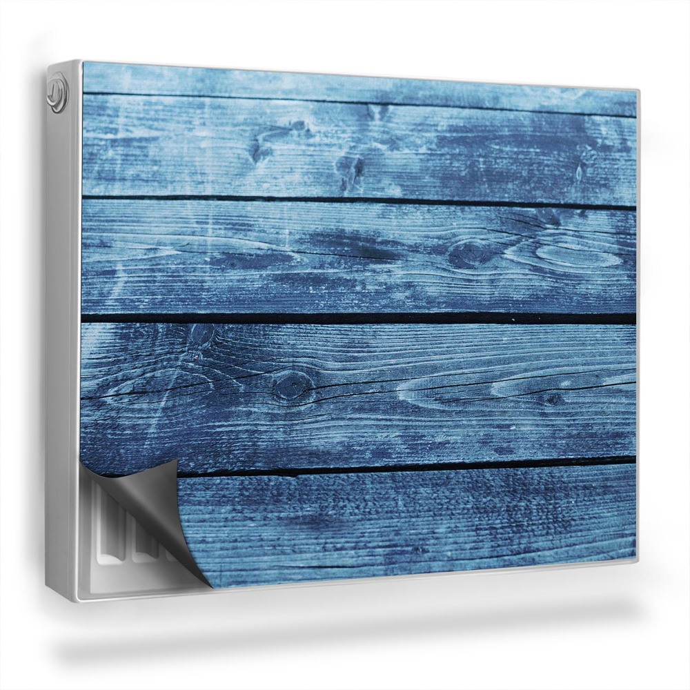 Dekorativní magnet na radiátor Dřevěné poškozené desky, studené barvy