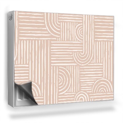 Dekorativní magnet na radiátor Geometrický světelný vzor na béžovém pozadí