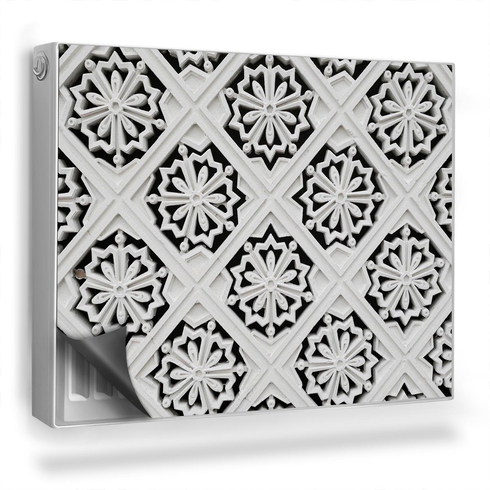 Dekorativní magnet na radiátor Vyřezávané květiny umělecké vitráže v sádře