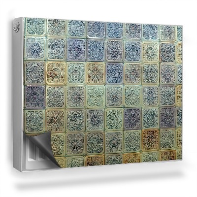 Magnet na radiátor Barevné dlaždice s reliéfními ornamenty