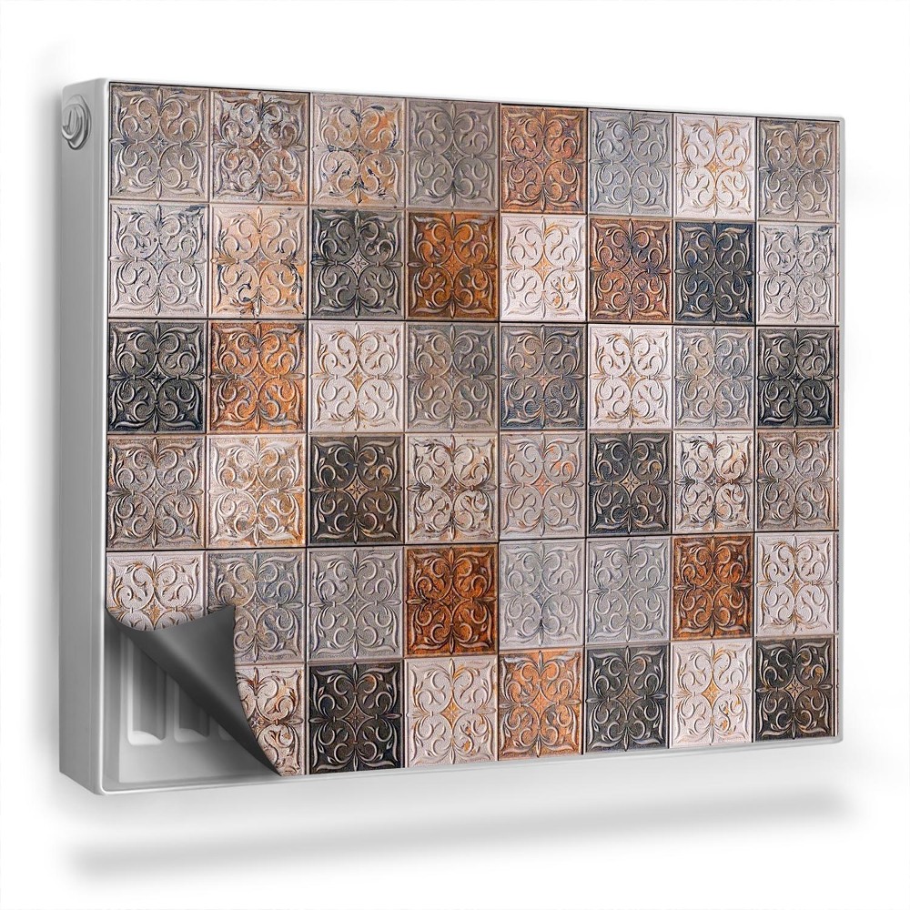 Dekorativní magnet na radiátor Dekorativní starožitné dlaždice retro mozaika