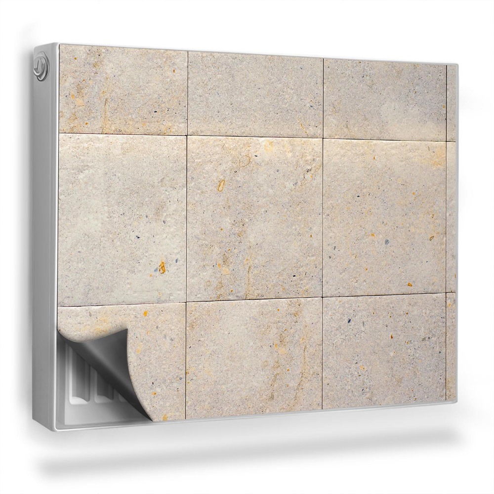 Magnetický kryt na radiátor Světlé pískovcové desky kamenné dlaždice