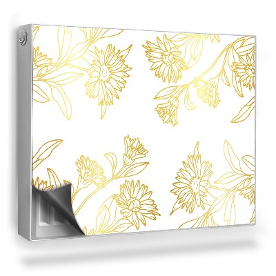 Magnet na radiátor Lineární ilustrace divokých květin a listů