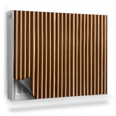 Magnet na radiátor Tmavé, přírodní dřevěné lamely, vertikální