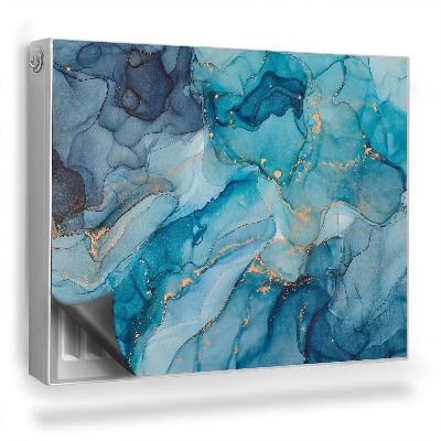 Magnetický kryt na radiátor Akvarelové skvrny, mořské barvy