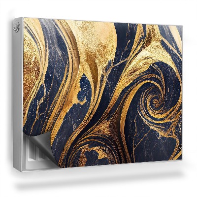 Magnetický kryt na radiátor Listy natřené barvou na černém pozadí