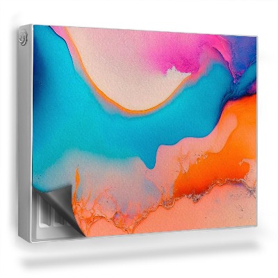 Magnetický kryt na radiátor Míchání barev, modrá oranžová bílá