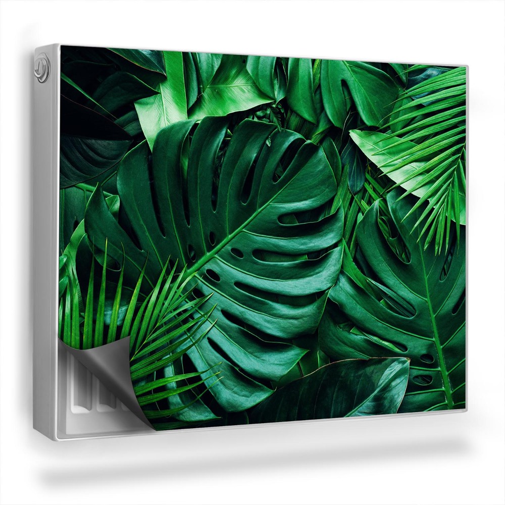 Magnetický kryt na radiátor Džungle listí detailní tmavá atmosféra