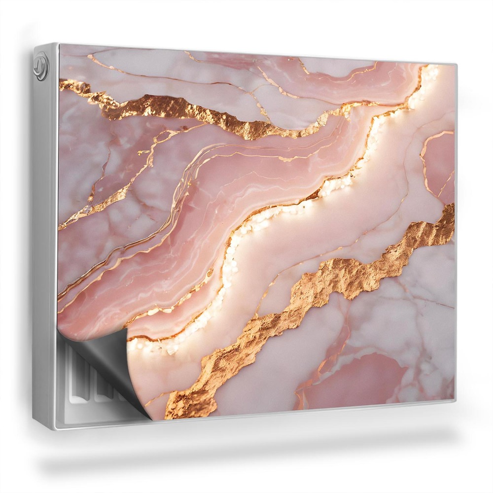 Dekorativní magnet na radiátor Světlý pastelový mramor zdobený kamenem