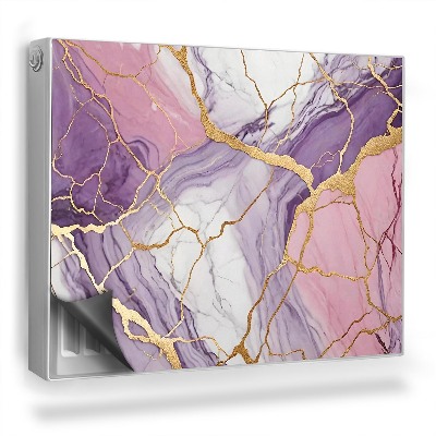 Magnetický kryt na radiátor Pastelové barvy mramorové kamenné desky