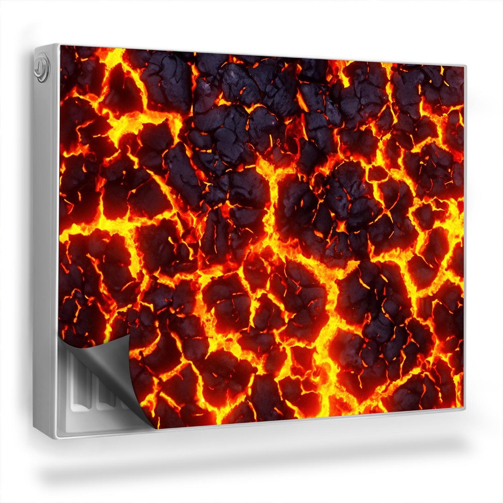 Dekorativní magnet na radiátor Horká láva a popraskaná vyvřelá hornina