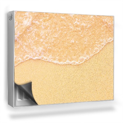 Magnetický kryt na radiátor Světlý písek, průzračná vodní vlna