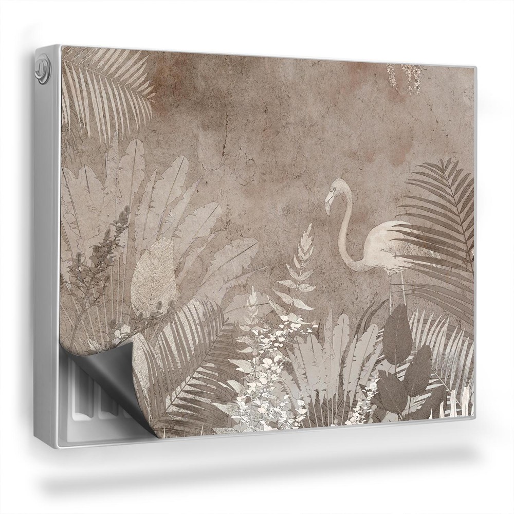 Magnet na radiátor Plameňák list rostliny tvary bledé barvy