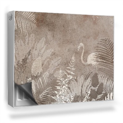 Magnet na radiátor Plameňák list rostliny tvary bledé barvy