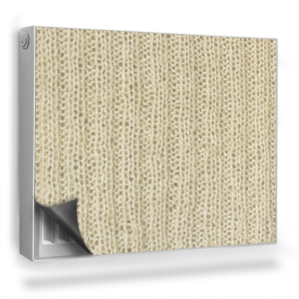 Magnetický kryt na radiátor Vlněná vazba, světlé, teplé barvy