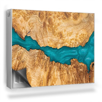 Dekorativní magnet na radiátor Světlé dřevo s neobvyklou texturou a pryskyřicí