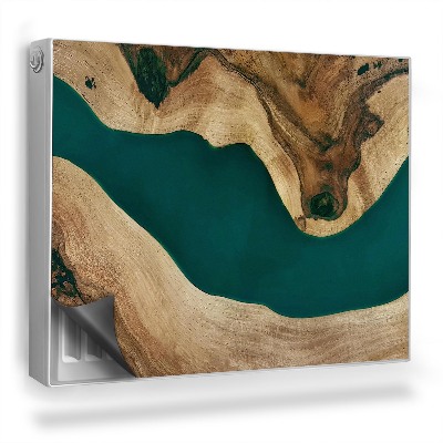 Magnetický kryt na radiátor Přírodní dřevo, čirá textura, pryskyřice