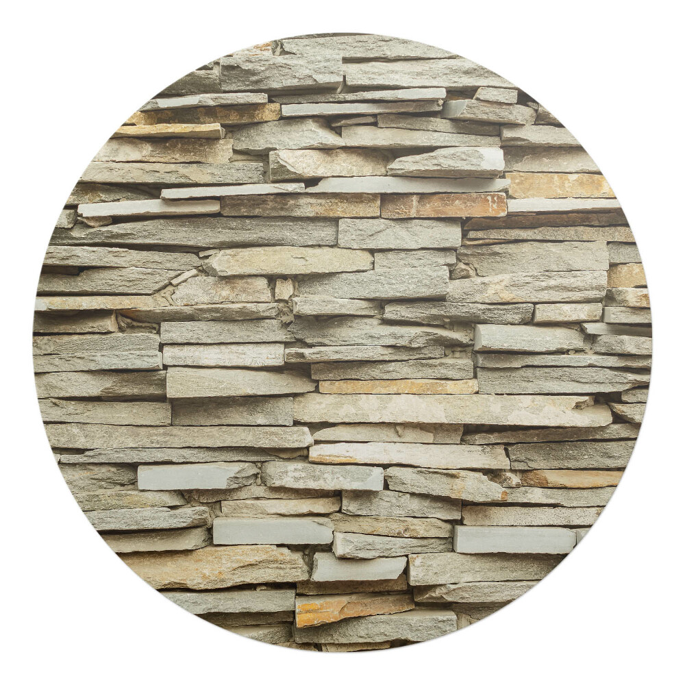Ochranná podložka na podlahu kulatá Kamenná zeď