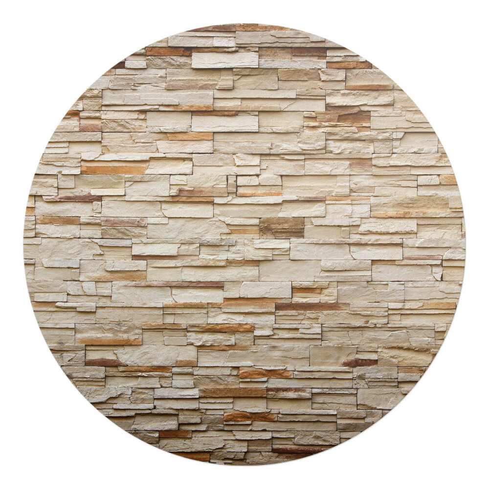 Ochranná podložka pod židli kulatá Kamenná zeď