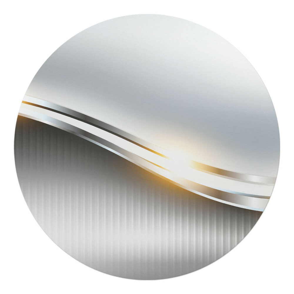 Podložka pod křeslo kulatá Vlnité linie a pruhy