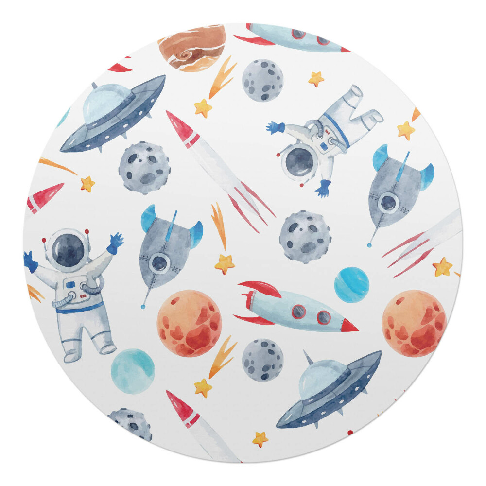 Ochranná podložka na podlahu kulatá Vesmírný vzor