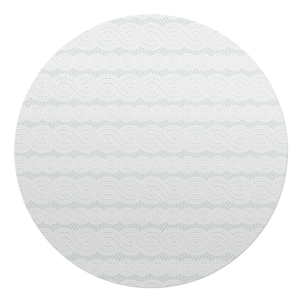 Podložka pod židli kulatá Vlnité retro linie