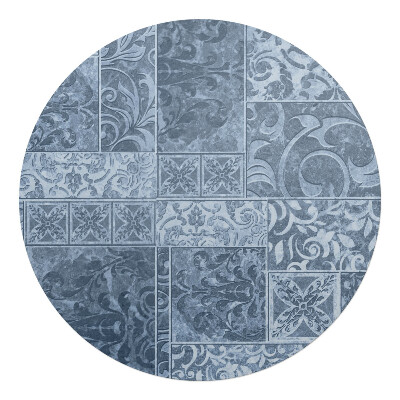 Ochranná podložka pod židli kulatá Ornamentální dlaždice