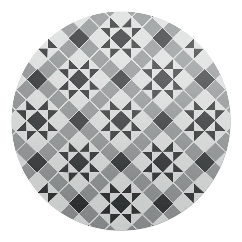 Ochranná podložka na podlahu kulatá Geometrický hvězdný vzor