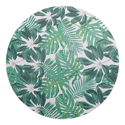 Ochranná podložka pod židli kulatá Tropické listy