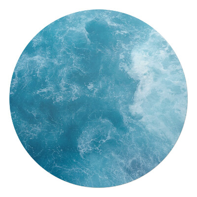 Podložka pod židli kulatá Rozbouřené oceánské vlny