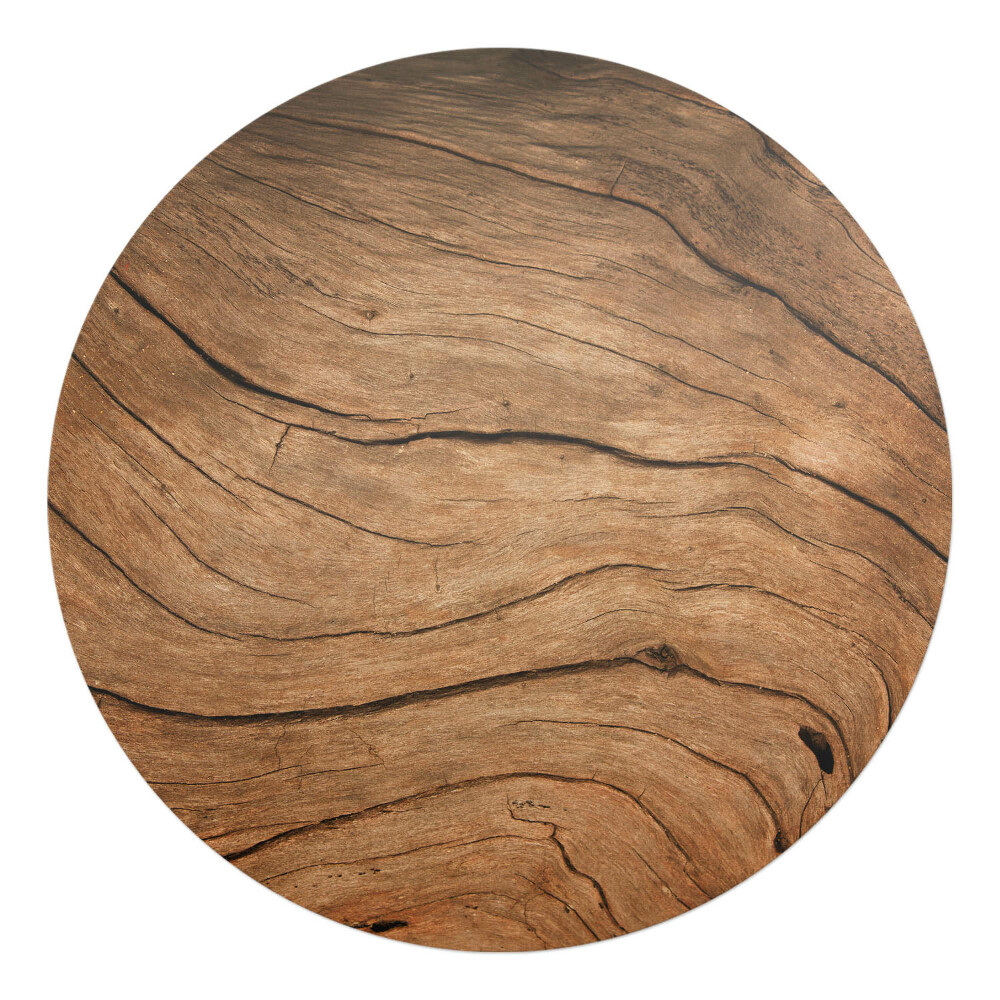 Podložka pod židli kulatá Dřevěné zrno
