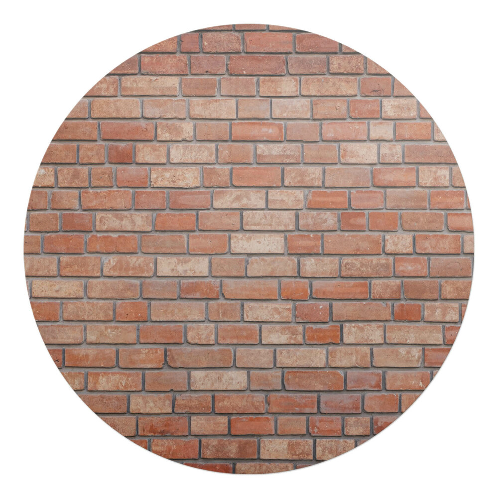 Podložka pod židli kulatá Cihlová zeď vzor